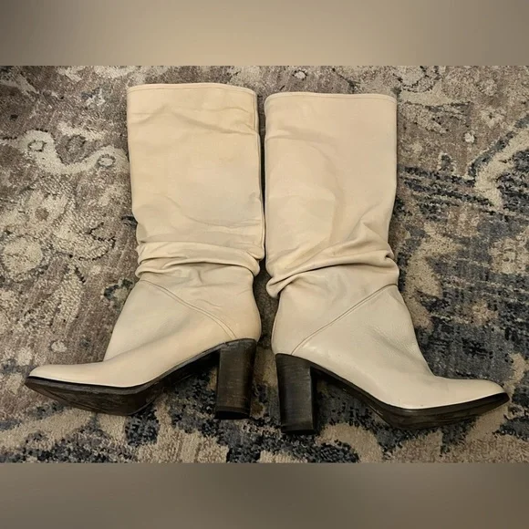 Free People Cream Slouch Boots Size 37 - Picture 3 of 7